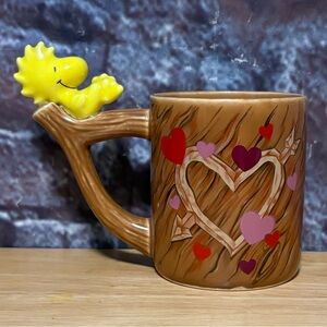 Vintage Woodstock Coffee Mug 1972 Teacup Teleflora Gift Hearts Tree Peanuts